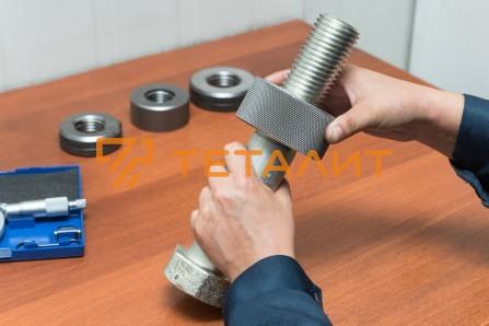 Проверка резьбы проходным калибром М56